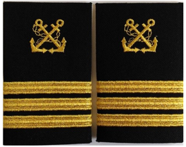 Embroidered captain marine fluvial emblem