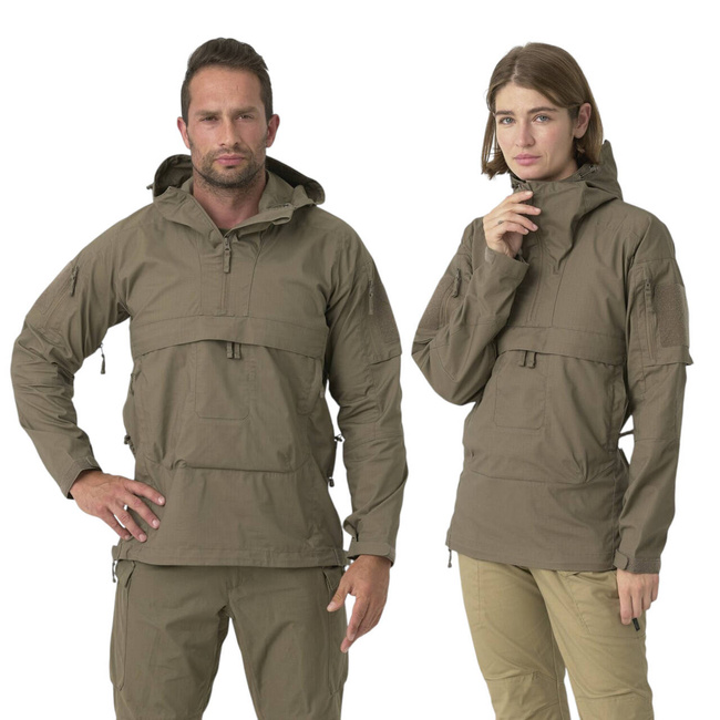 Unisex Tracer Anorak kabát - Polipamut  Stretch Ripstop - Coyote / Taiga Zöld - Helikon Tex