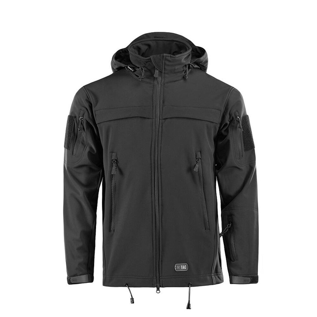 POLICE SOFTSHELL JACKET, BLACK - M-TAC