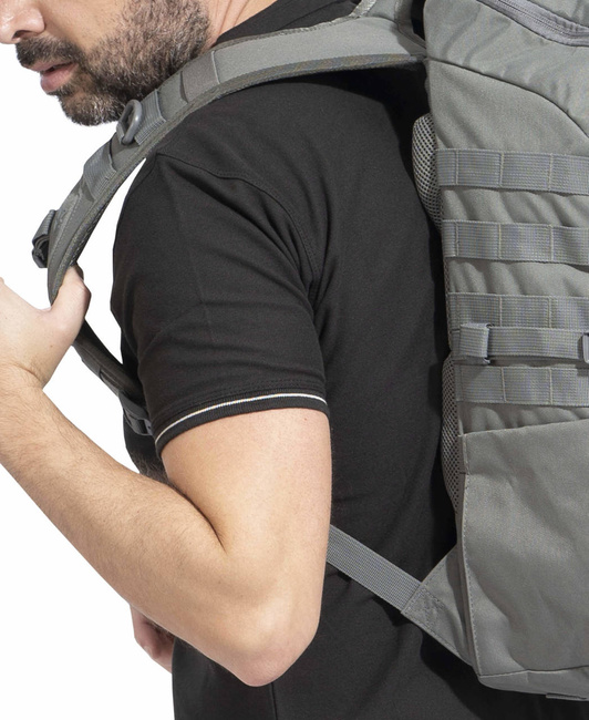 PÓLÓ - "LEVANTES HENLEY STRIPES" - PENTAGON® - FARKAS SZÜRKE