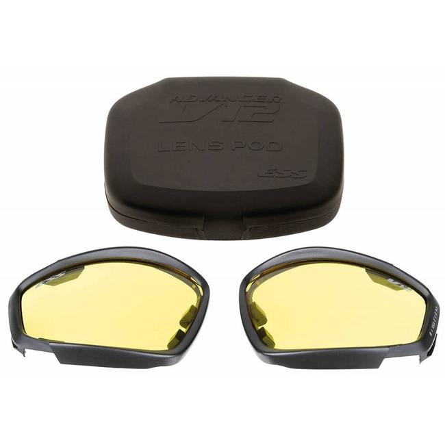 SPARE LENSES FOR SAFETY GOGGLES - ESS V12 - YELLOW - MILITARY SURPLUS - USED