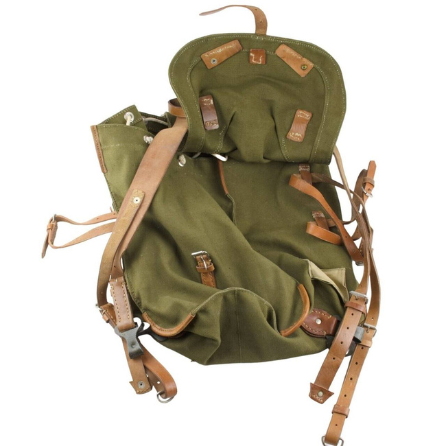 Katonai Olive román retro hátizsák - RSR román hadsereg - jó állapotban
