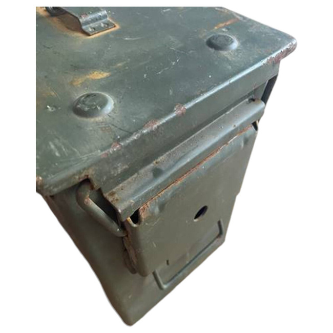 FÉM LŐSZERES DOBOZ - KATONAI FELESLEG AZ OLASZ HADSEREGTŐL - HASZNÁLT