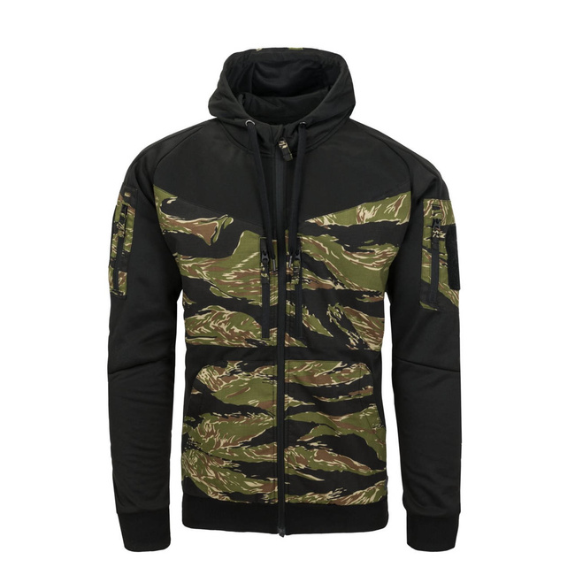 FULLZIP HOODIE - "ROGUE" - Helikon Tex® - BLACK/TIGER STRIPE