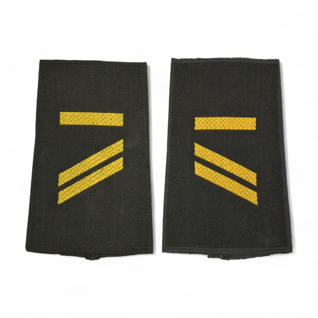 PAIR OF ORIGINAL RANKS - CORPORAL MC - GERMAN ARMY - NAVY - OLIVE GREEN/GOLDEN