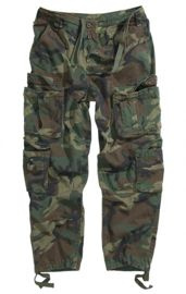 NADRÁG WOODLAND CAMO ´VINTAGE´ MEN PANTS STONE-WASHED