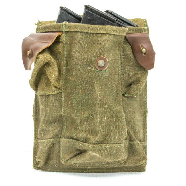 Russian Ammo Pouch, AK47, triple, OD green, used