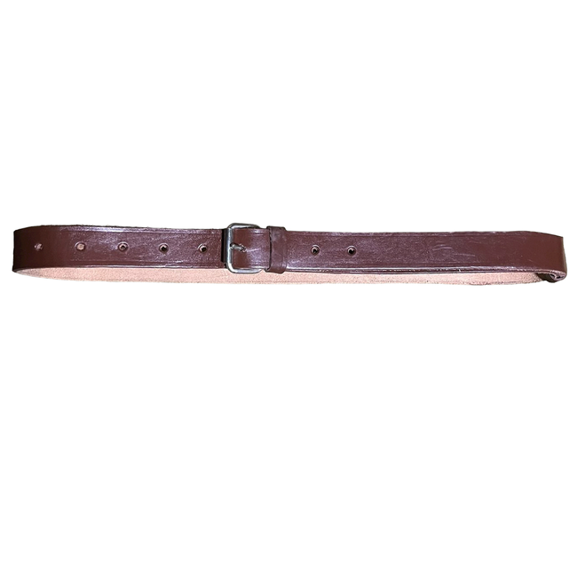 MILITARY LEATHER BELT - WITH BUCKLE - ROMANIAN ARMY SURPLUS - LIKE NEW