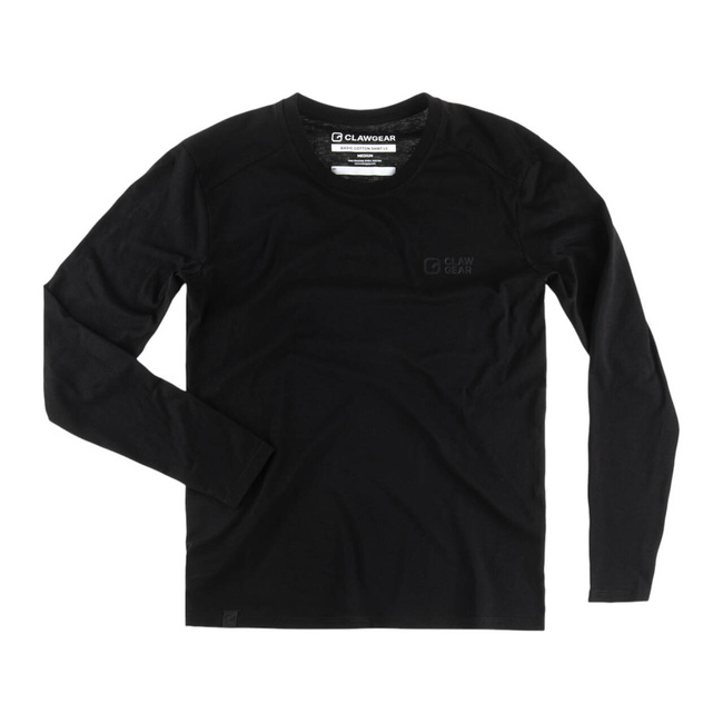 BASIC LONG SLEEVE T-SHIRT - BLACK - CLAWGEAR