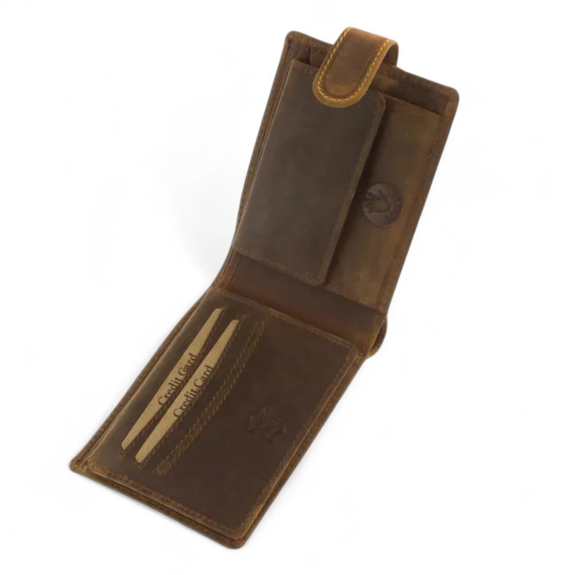 Bőrpénztárca vadászoknak mintával - Kutya - Barna - GreenDeed