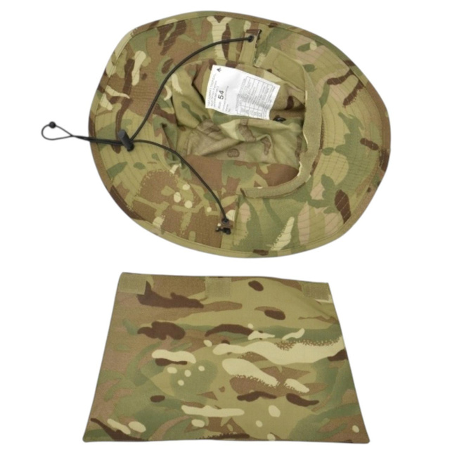 Boonie Sapka Leszerelhető Nyakvédővel - Brit Katonai Surplus - MTP Kamuflázzsal - Használt