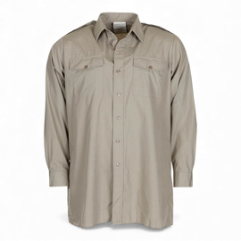 Long-Sleeved Shirt - British Army Military Surplus - Stone - Used