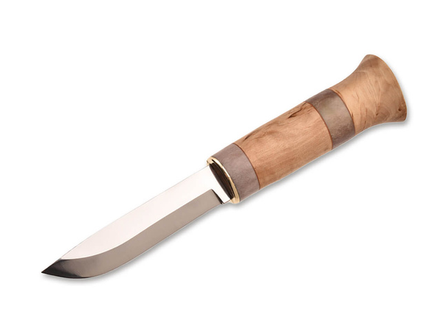FIXED BLADE KNIFE JARVEN DAMASTEEL RWL34 - BROWN