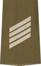 EMBLÉMA - GERMAN ARMY O.D./SILVER SHOULDER LOOPS ´STABSGEFREITER´