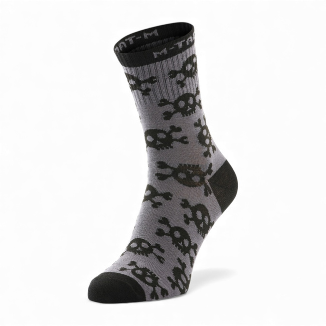 Lightweight Socks - Mk.3 Pirate Skull - Dark Grey - M-Tac