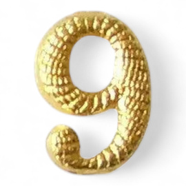 Fém Szám - 9 - Arany - Magyar Hadsereg Katonai Surplus - Mint új