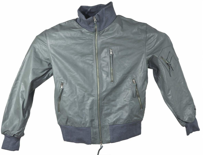 GERMAN LEATHER FLIGHT JACKET - Mil-Tec - GREY