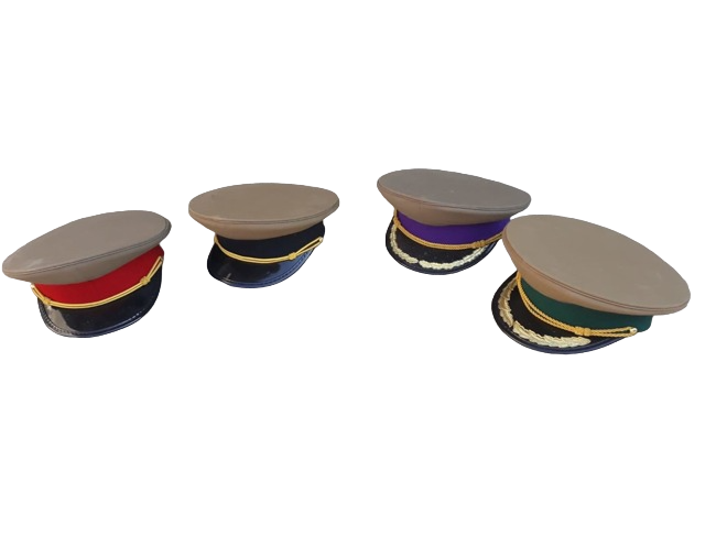 Officer's cap - ceremonial model with cord and gold embroidery - Romanian Army military surplus - Blue/ OD Green - In good condition