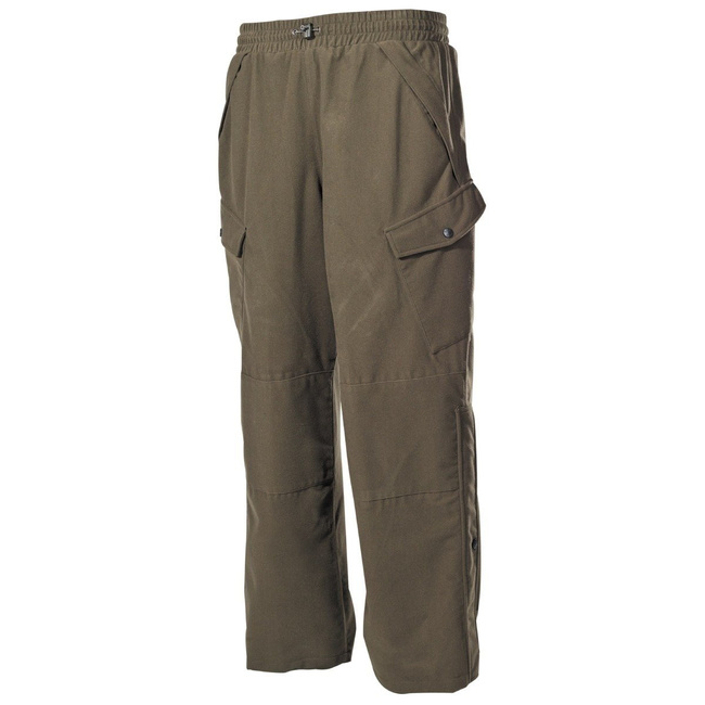 Outdoor Pants, Poly Tricot, low-noise material, OD green