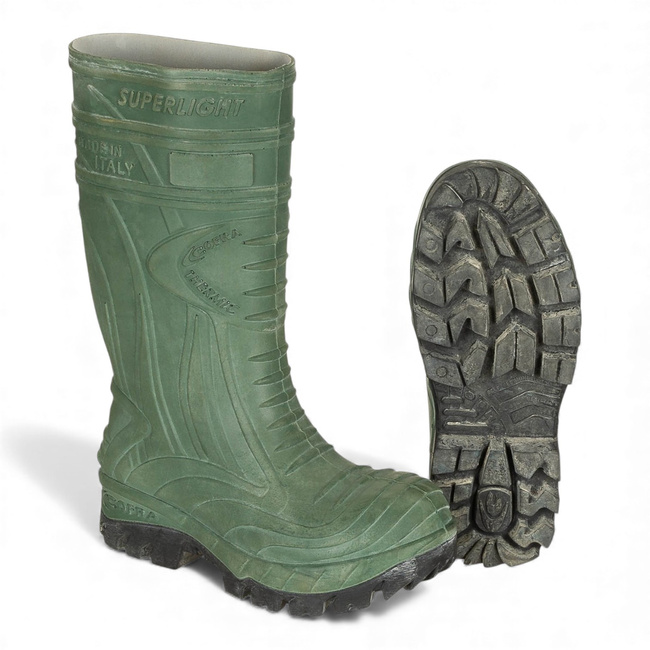 Gumicsizma lábujjvédővel - COFRA - Olasz Hadsereg surplus - Olívazöld - Használt