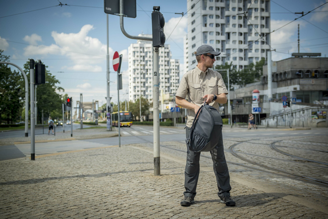 SHORT-SLEEVED SHIRT - DEFENDER MK2 - POLYCOTTON RIPSTOP - Helikon-Tex - BLACK