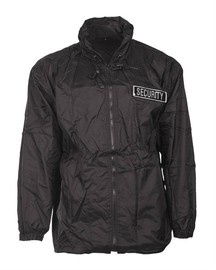 BLACK SECURITY WINDBREAKER