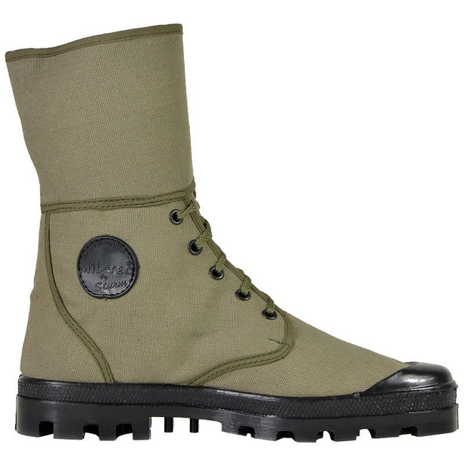 Francia vászon kommandós bakancs, csattal, OD