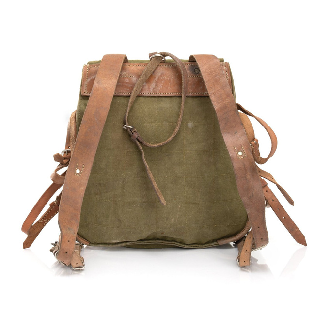 Military Olive Romanian Retro Rucksack - RSR Romanian army - OD Green - In good condition