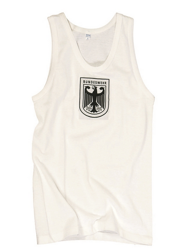 German White Tank Top With Eagle Used