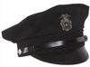 DARK BLUE US POLICE VISOR HAT WITH BADGE