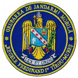 EMBLEMA GRUPAREA DE JANDARMI MOBILA TARGU-MURES, CU APLICARE VELCRO (cu scai)