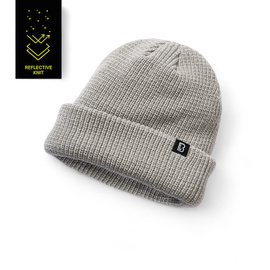 Knitted Beanie with Reflective Yarn - Heather Grey - Brandit