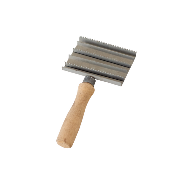 Fém lókefe fa nyéllel - román hadseregfelesleg - Uj