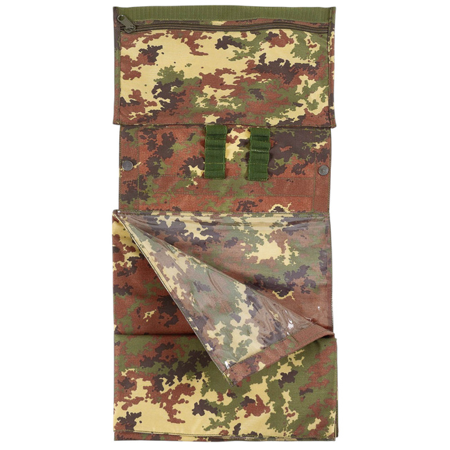 FOLDABLE MAP CASE - ITALIAN ARMY MILITARY SURPLUS - VEGETATO CAMO - LIKE NEW