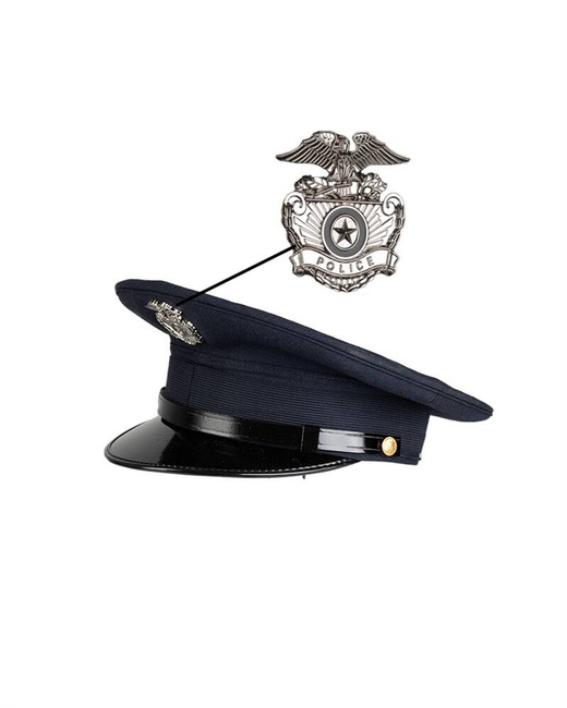 DARK BLUE VISOR HAT US AF TYPE W.INSIGNIA LIKE NEW