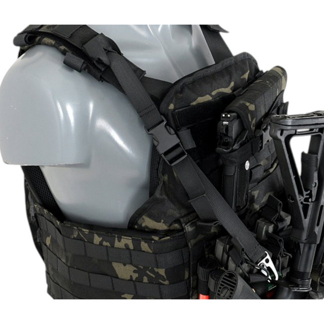 Simple Tactical Sling with Carabiner - 1 Point - Black - 8FIELDS