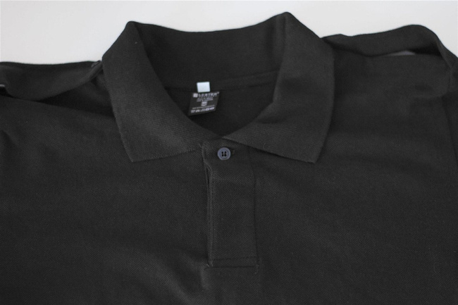 Prison Guard Polo T-Shirt, black with insignia