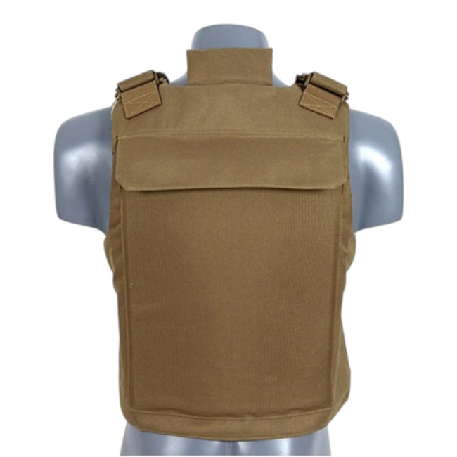 Standard Tactical Vest with Soft Dummy Ballistic Inserts - Delta Soft Body Armor - Tan - 8FIELDS