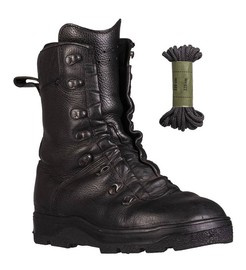 GERMAN DMS LEATHER COMBAT BOOTS NEW SOLE USED