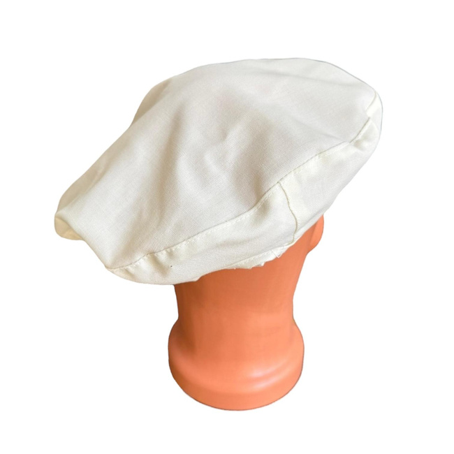 Cloth Cover for Cap/Helmet - Universal Size - Romanian Army Military Surplus - Off-White/Cream - In Good Condition