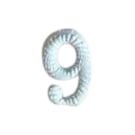 Fém Szám - 9 - Világoskék - Magyar Hadsereg Katonai Surplus - Mint új