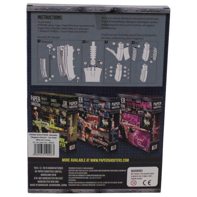 PAPER SHOOTERS, Kit, Magazine-Patriot, 2 p/pack