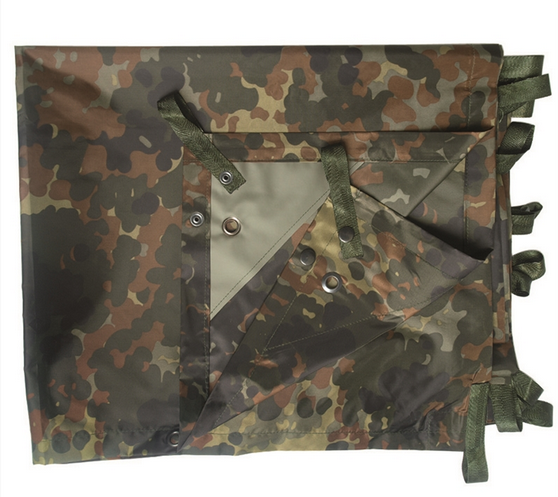 LIGHTWEIGHT NYLON TARPAULIN - "BASHA" - Mil-Tec® - BW CAMOUFLAGE - 265 x 170 CM