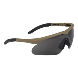 Swiss Eye® Raptor védőszemüveg 3 csere lencsével (színezett, tiszta és narancssárga) - Coyote színű