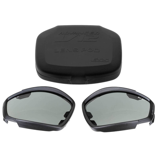 SPARE LENSES FOR SAFETY GOGGLES - ESS V12 - SMOKE - MILITARY SURPLUS - USED