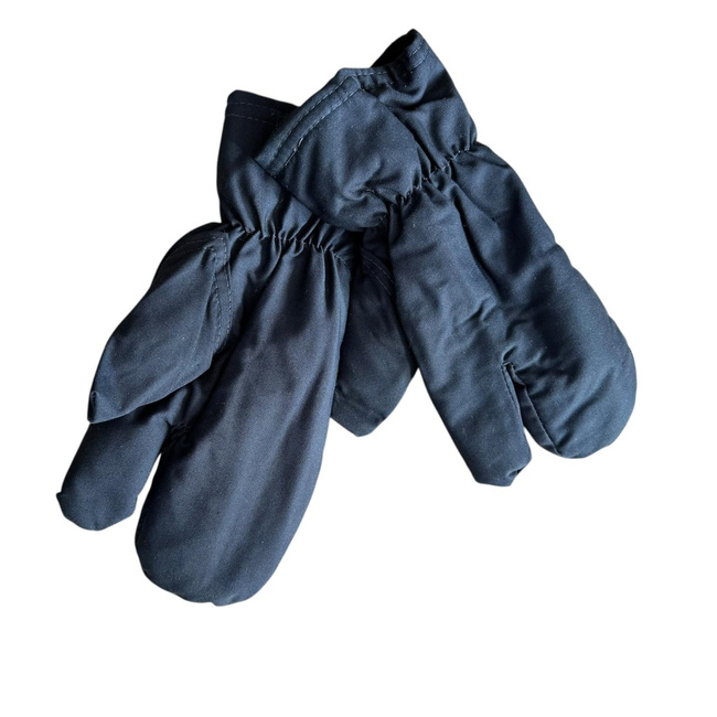 Béléses védőkesztyűk katonai tarpaulin anyagból, háromujjas – Román Katonai Surplus – Sötétkék – Jó állapotban