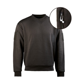 TACTICAL SWEATSHIRT ROUND NECK - BLACK -MIL-TEC