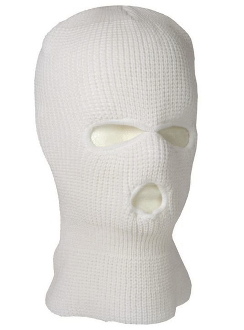 POLIAKRIL BALACLAVA - 3 LYUK - Mil-Tec® - FEHÉR