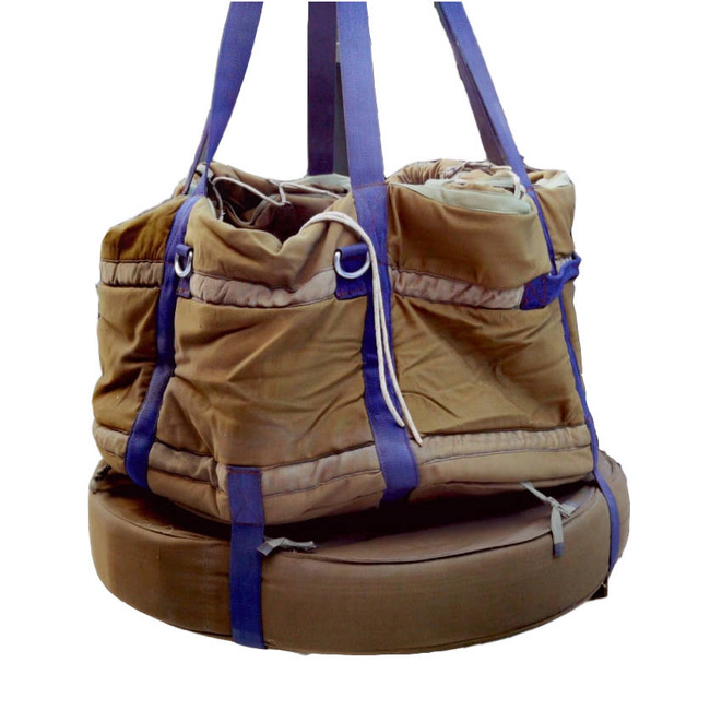 TEXTIL TÁROLÓ KONTÉNER - KATONAI FELESLEG ROMÁN HADSEREG - KEREK