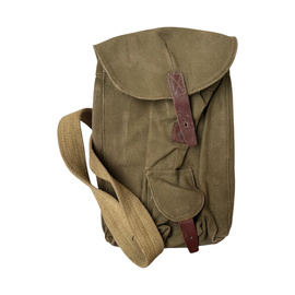 KATONAI VÁSZNAS MAGAZINTARTÓ - ROMÁN HADSEREG FELESLEG - OD ZÖLD - HASZNÁLT